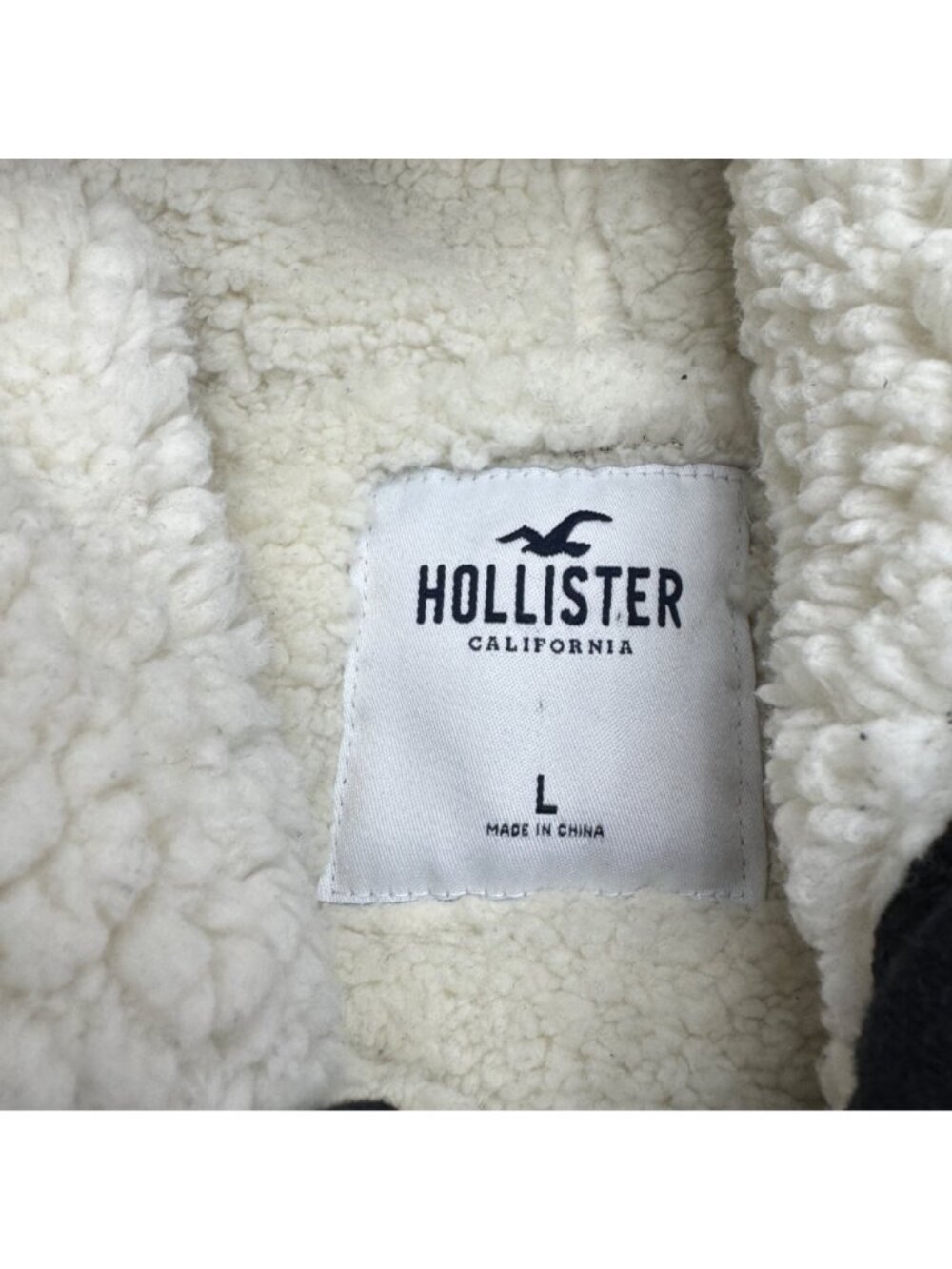 Hollister Southern California Women's Sherpa-Lined Full-Zip Hoodie Jacket, Sz L - Picture 6 of 8